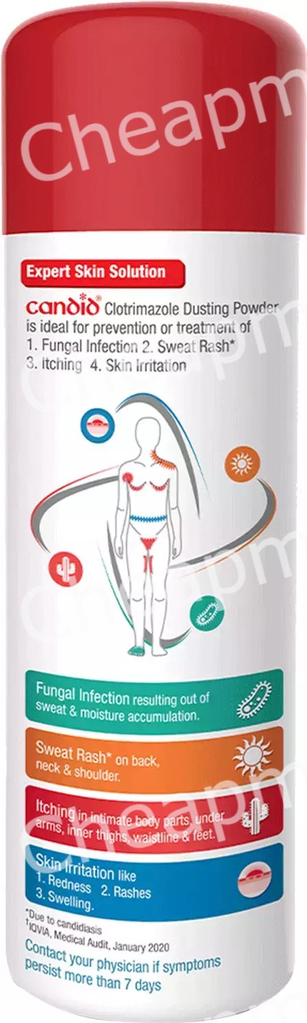 Candid Dusting Powder | Derma Care | Clinically Proven | For Fungal Infection, Sweat Rash, Skin Irri